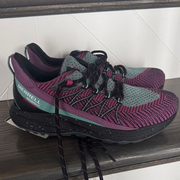 Merrell Trail Chaser Hiking Shoes Grey Multi Purple... | Depop Merrell Women\'s Trail Sneakers - Teal & Purple